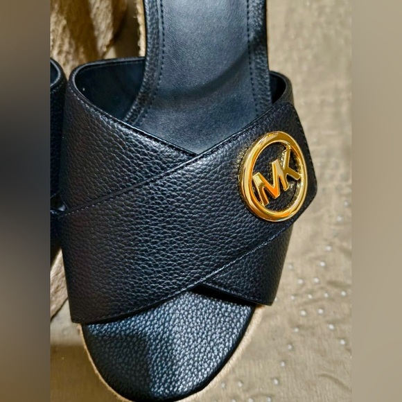 NEW Michael Kors Hannah Wedge Sandal -Black US 7 - Picture 5 of 9